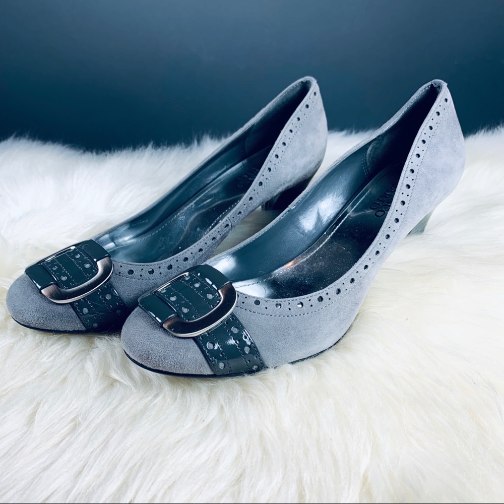 Franco Sarto Grey Suede Heels 9.5 women’s